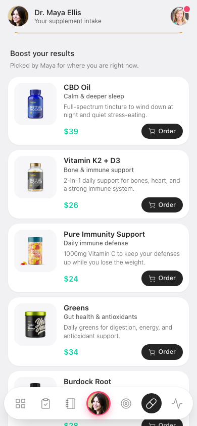 AI Coach App — cross-sell de vários produtos